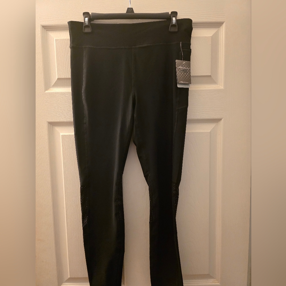 Black Leggings with Mesh Detail
